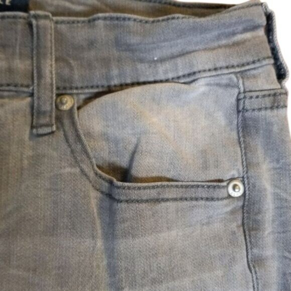 Aeropostale Size 8 Jegging Jeans High Waisted Denim Gray Ankle Distressed Faded - Picture 10 of 15